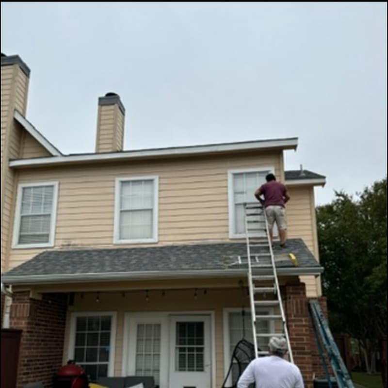 Exterior work in progress at the HOA property