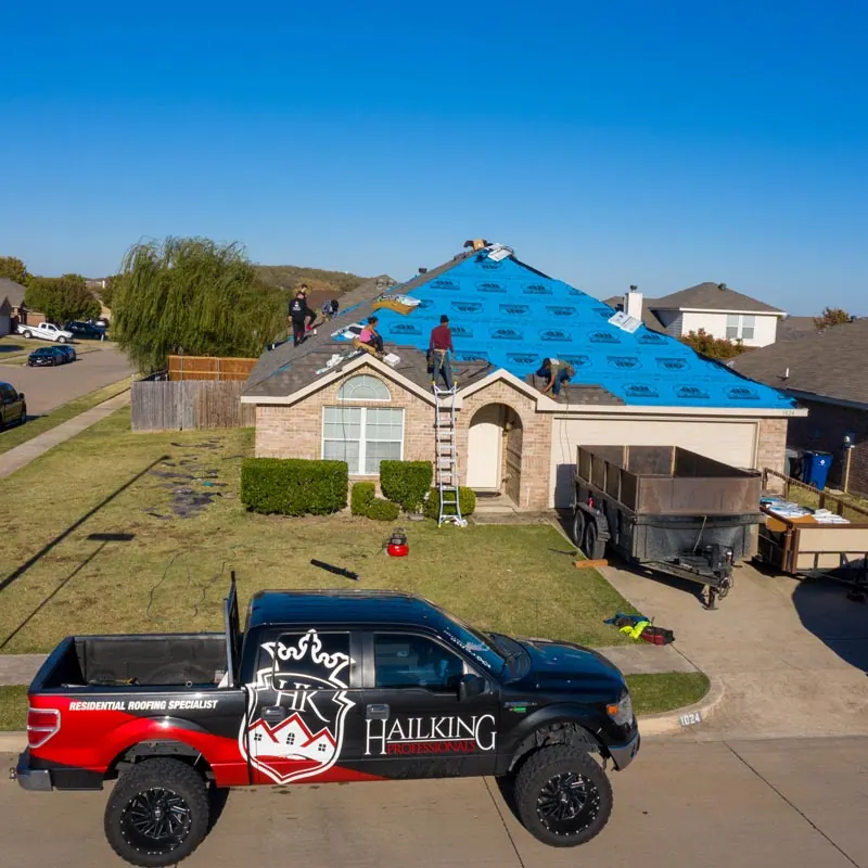 HailKing installation underway on a residential roof