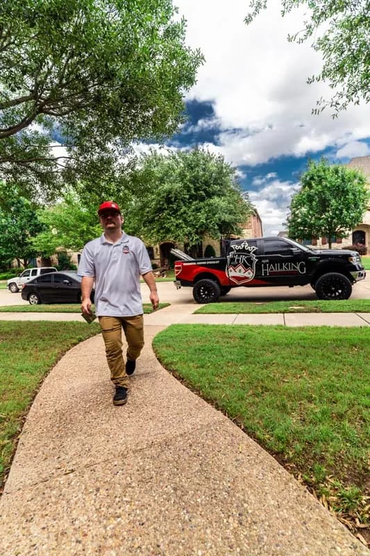 HailKing team member arriving at a residential property