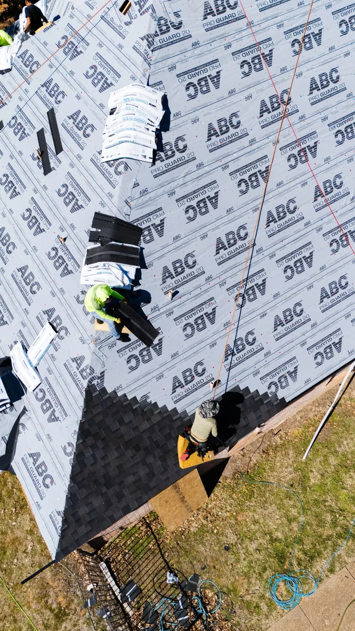 Hail King roofing contractor working on a residential roof