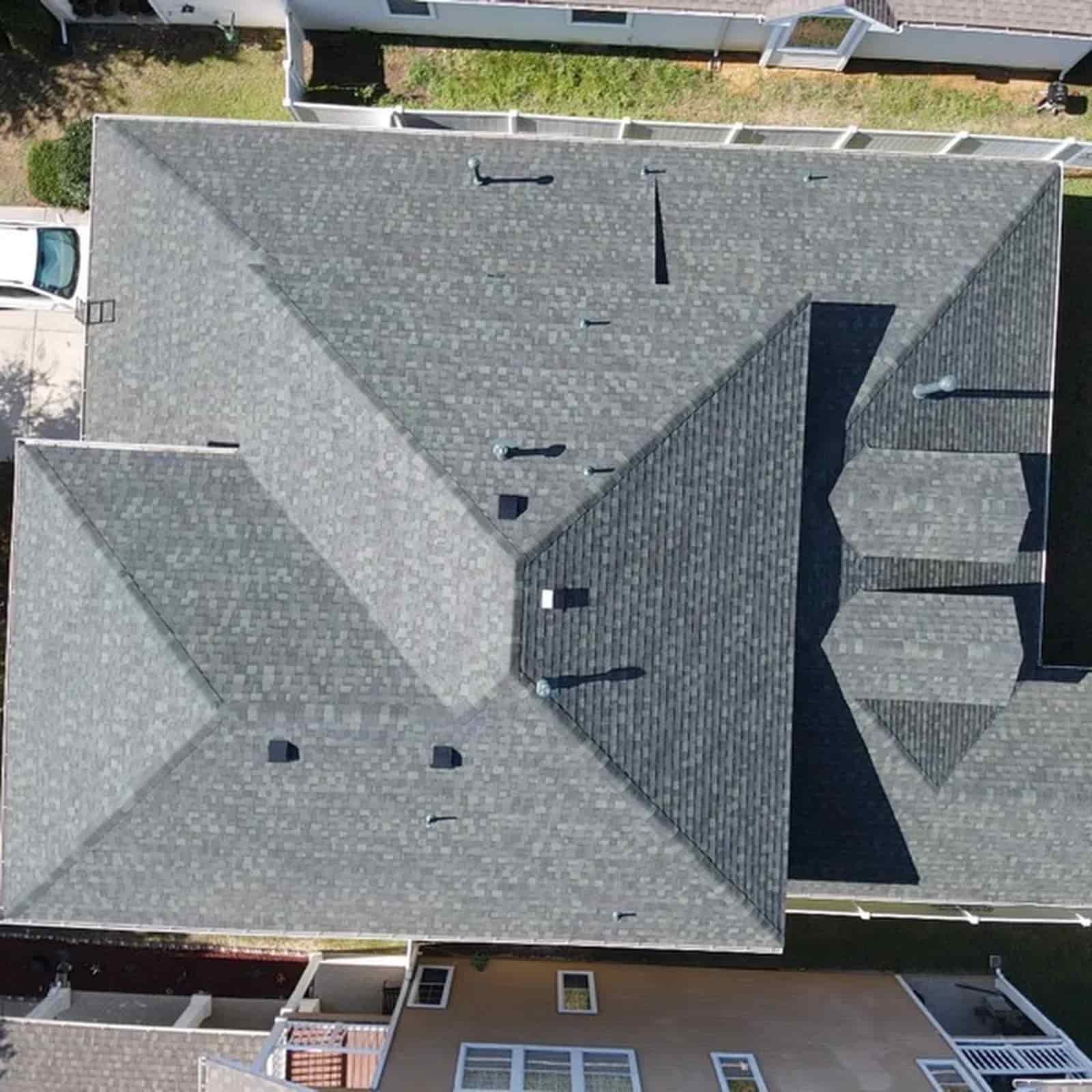 Roof replacement photographed with Ross Syrett’s Google review