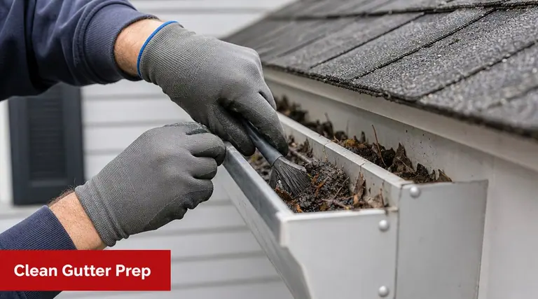 Preparing the Gutter for a Watertight Seal