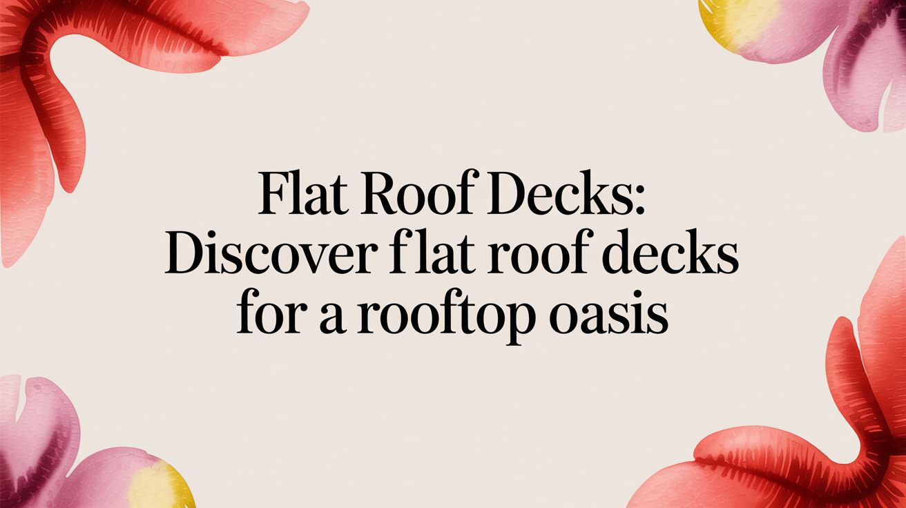 Read more about the article Flat Roof Decks: Discover flat roof decks for a Rooftop Oasis