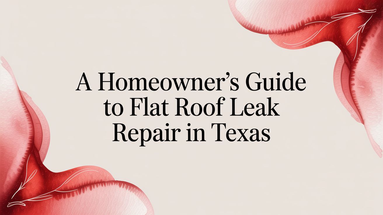 Read more about the article A Homeowner’s Guide to Flat Roof Leak Repair in Texas