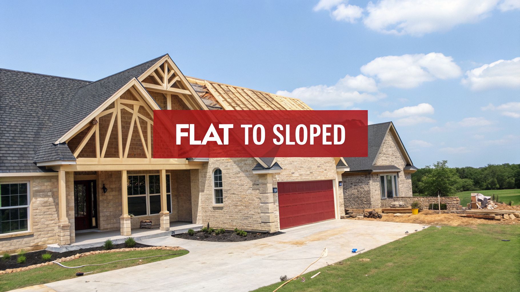 Read more about the article Flat Roof to Sloped Roof A Texas Homeowner’s Guide