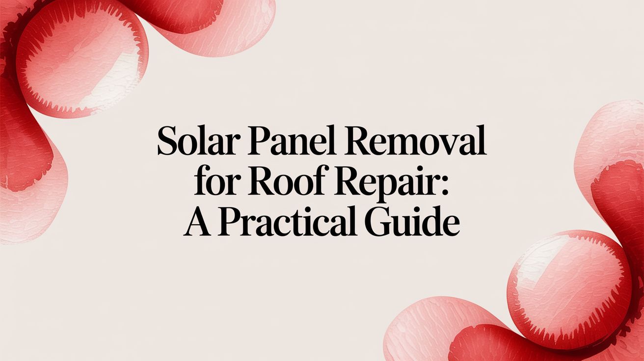 Read more about the article Solar Panel Removal for Roof Repair: A Practical Guide