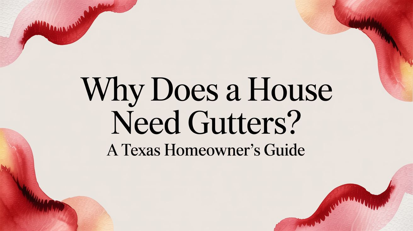 Read more about the article Why Does a House Need Gutters? A Texas Homeowner’s Guide