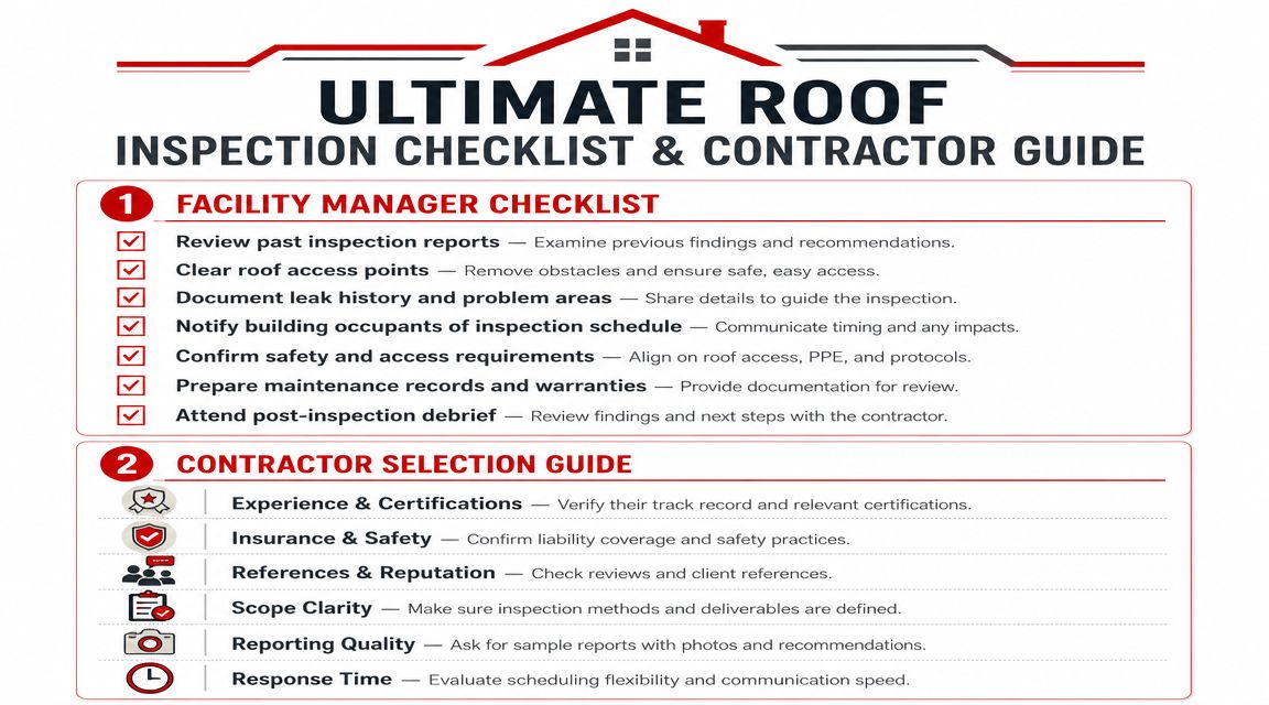 Your Commercial Roof Inspection Checklist and Contractor Guide